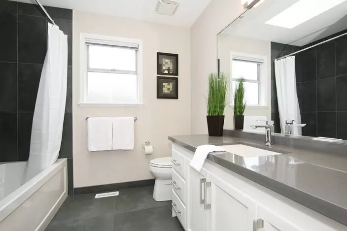 Guests bathroom renovation of a home interior remodelling project.