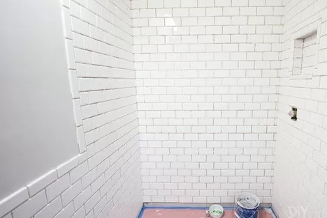 The tiles of our new guest bathroom.